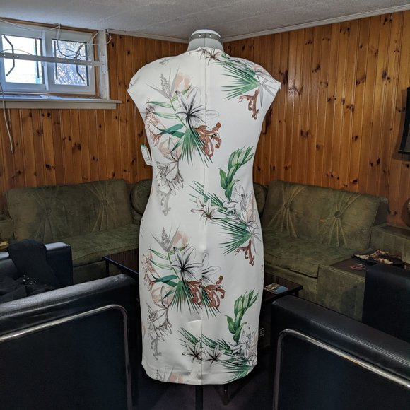 NWT Floral Business Sheath Dress Size 10 - Picture 3 of 5